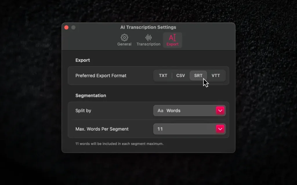 AI Transcription 2.15 for MacOS