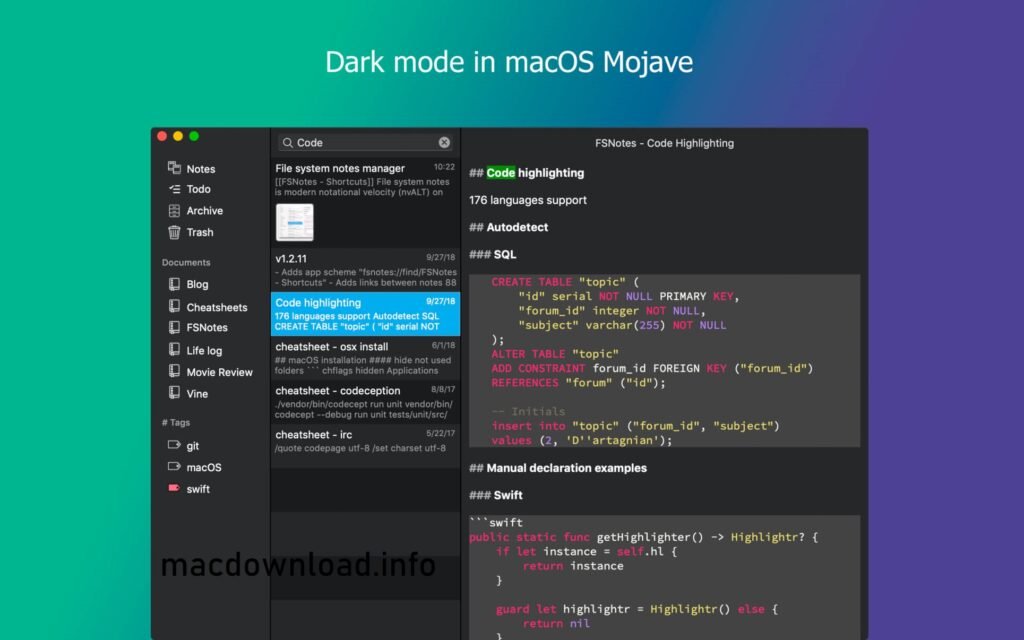 FSNotes for Mac Download