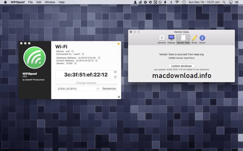 WiFiSpoof 4.1.6 for MacOS